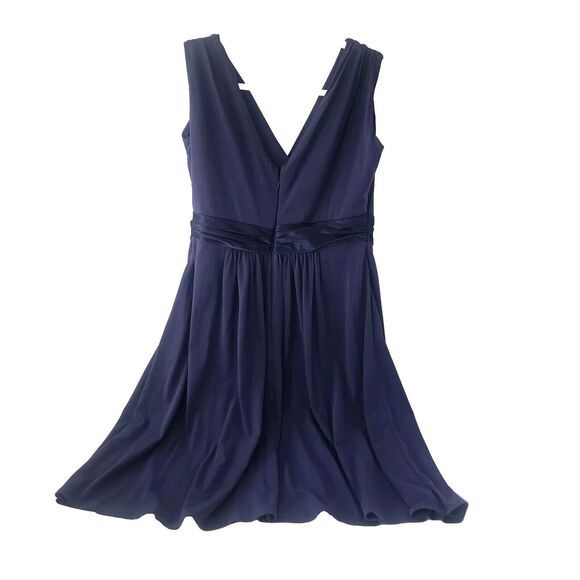 Davids Bridal Midnight Blue Sleeveless Knee Length Bridesmaid Gown - Picture 1 of 5